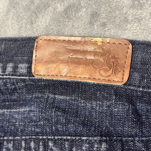 RICH KIDS Denim Co. Men's Blue Straight Leg Embroidered Jeans 42 X 32 - Picture 3 of 8